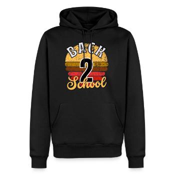 Back to school - Men's Premium Hoodie - black - Front - Nico (187cm) & Julia (174cm)