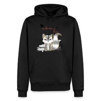 Leaf Autumn Tree Orange Fall Leaves Season - Men's Premium Hoodie - black - Front - Nico (187cm) & Julia (174cm)