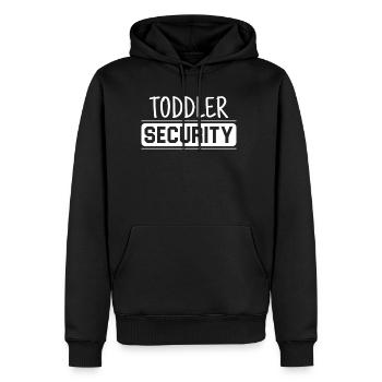 TODDLER SECURITY - Men's Premium Hoodie - black - Front - Nico (187cm) & Julia (174cm)