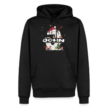 John Christmas - John Name funny Xmas - Men's Premium Hoodie - black - Front - Nico (187cm) & Julia (174cm)
