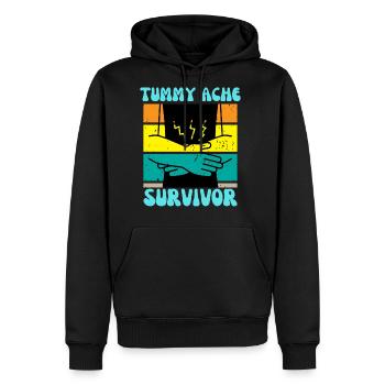 tummy ache survivor - Men's Premium Hoodie - black - Front - Nico (187cm) & Julia (174cm)