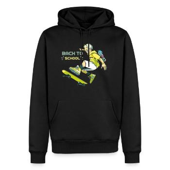 back to school - Men's Premium Hoodie - black - Front - Nico (187cm) & Julia (174cm)