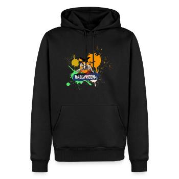 Happy Happy Halloween - Men's Premium Hoodie - black - Front - Nico (187cm) & Julia (174cm)