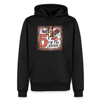 Back To School - Men's Premium Hoodie - black - Front - Nico (187cm) & Julia (174cm)