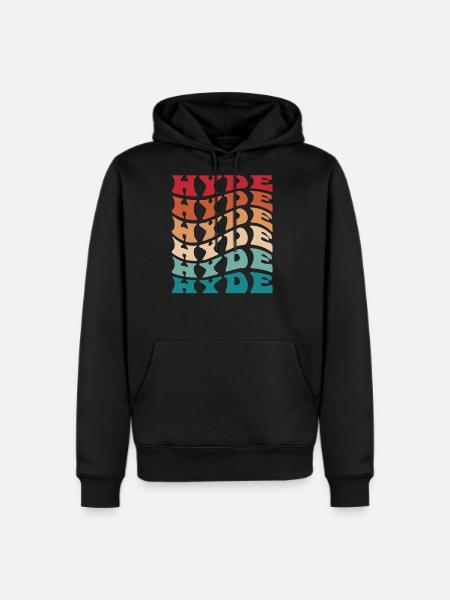Funny Personalized Hyde Name Themed Apparel - Men's Premium Hoodie - black