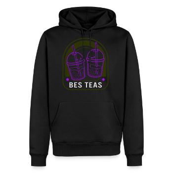 Bes Teas Shirt, Bubble Tea Bubble Milk Tea - Men's Premium Hoodie - black - Front - Nico (187cm) & Julia (174cm)