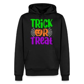 Trick Or Treat - Men's Premium Hoodie - black - Front - Nico (187cm) & Julia (174cm)