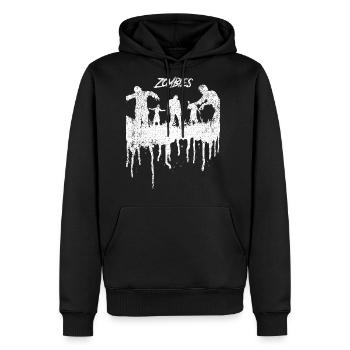Vintage Zombie Apocalypse - Men's Premium Hoodie - black - Front - Nico (187cm) & Julia (174cm)