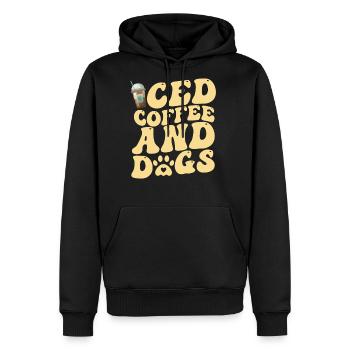 Iced Coffee And Dogs Groovy - Men's Premium Hoodie - black - Front - Nico (187cm) & Julia (174cm)