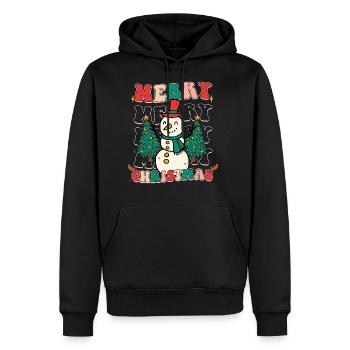 Merry Merry Christmas - Men's Premium Hoodie - black - Front - Nico (187cm) & Julia (174cm)