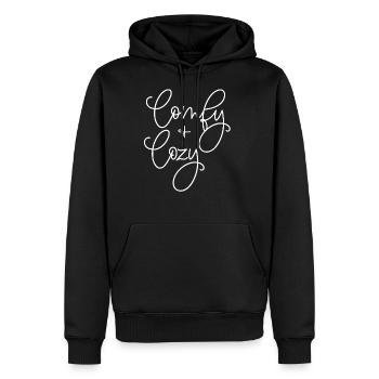 comfy and cozy - Men's Premium Hoodie - black - Front - Nico (187cm) & Julia (174cm)