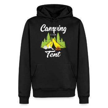 Camping It's in Tent - Men's Premium Hoodie - black - Front - Nico (187cm) & Julia (174cm)