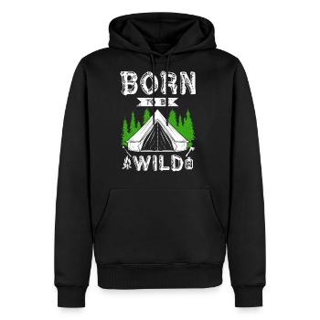 Born to be Wild - Men's Premium Hoodie - black - Front - Nico (187cm) & Julia (174cm)