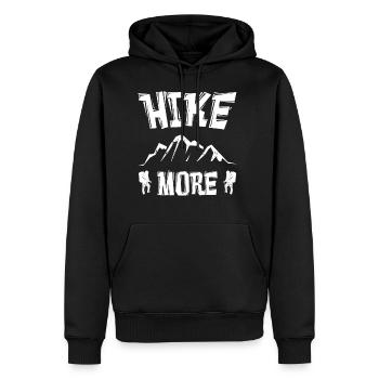 Hike More - Men's Premium Hoodie - black - Front - Nico (187cm) & Julia (174cm)