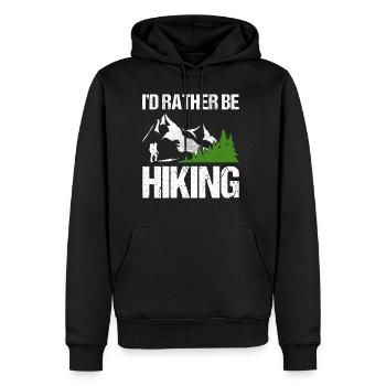 I’d rather be Hiking - Men's Premium Hoodie - black - Front - Nico (187cm) & Julia (174cm)