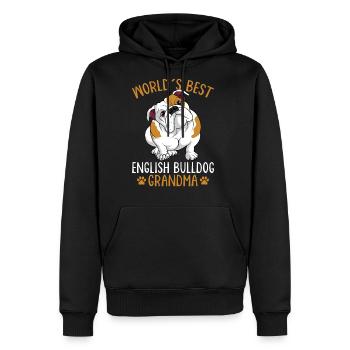 World´s Best English Bulldog Grandma Dog Owner Fun - Men's Premium Hoodie - black - Front - Nico (187cm) & Julia (174cm)