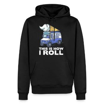 Ice Cream Tshirt, Funny Ice Cream Gifts, Ice Cream - Men's Premium Hoodie - black - Front - Nico (187cm) & Julia (174cm)