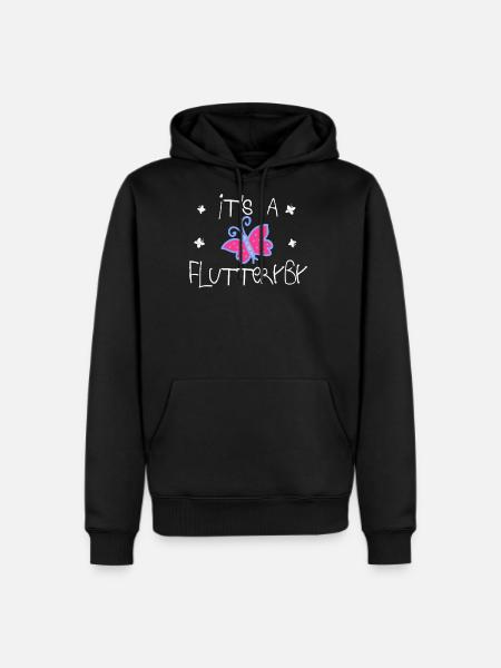 It's a flutteryby - Men's Premium Hoodie - black