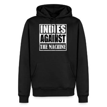 Indies against the machine - Men's Premium Hoodie - black - Front - Nico (187cm) & Julia (174cm)