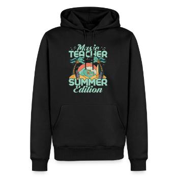 Music Teacher Summer Edition Music Teacher School - Men's Premium Hoodie - black - Front - Nico (187cm) & Julia (174cm)