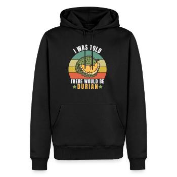 Durian Funny Quotes - Men's Premium Hoodie - black - Front - Nico (187cm) & Julia (174cm)