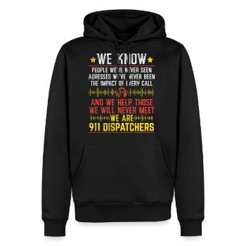 911 Dispatcher Operators Emergency Responders - Men's Premium Hoodie - black - Front - Nico (187cm) & Julia (174cm)