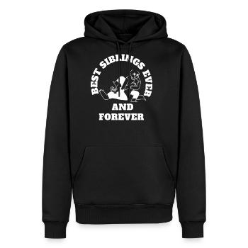 National Siblings Day - Men's Premium Hoodie - black - Front - Nico (187cm) & Julia (174cm)