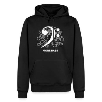 More Bass Bass Clef - Men's Premium Hoodie - black - Front - Nico (187cm) & Julia (174cm)