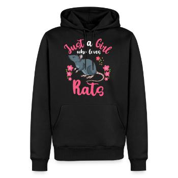 Rat Mice Rat Mom Rat Lover - Men's Premium Hoodie - black - Front - Nico (187cm) & Julia (174cm)
