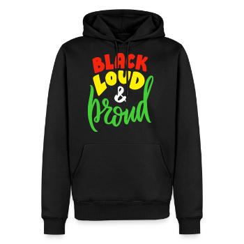 Black Loud And Proud - Men's Premium Hoodie - black - Front - Nico (187cm) & Julia (174cm)