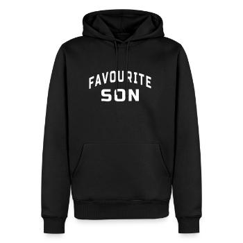 Funny Favourite Son Siblings - Men's Premium Hoodie - black - Front - Nico (187cm) & Julia (174cm)