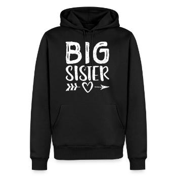 Big Sister - Siblings - Men's Premium Hoodie - black - Front - Nico (187cm) & Julia (174cm)