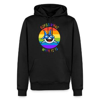Week It Is - Men's Premium Hoodie - black - Front - Nico (187cm) & Julia (174cm)