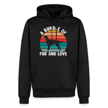 A Bundle Of Fur And Love - Men's Premium Hoodie - black - Front - Nico (187cm) & Julia (174cm)
