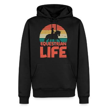 Equestrian Life Horseback Riding Girl - Men's Premium Hoodie - black - Front - Nico (187cm) & Julia (174cm)