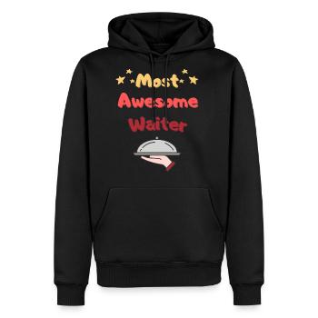 Most Awesome Waiter - Men's Premium Hoodie - black - Front - Nico (187cm) & Julia (174cm)