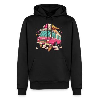 Ice Cream - Men's Premium Hoodie - black - Front - Nico (187cm) & Julia (174cm)