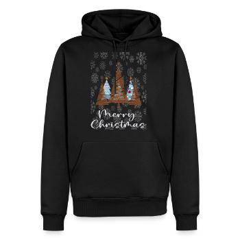 Santa Claus Merry Christmas santa teeshirts - Men's Premium Hoodie - black - Front - Nico (187cm) & Julia (174cm)