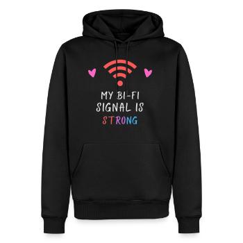 Bi Panic Active - Men's Premium Hoodie - black - Front - Nico (187cm) & Julia (174cm)