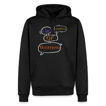 I Am Terrified Of Women - Men's Premium Hoodie - black - Front - Nico (187cm) & Julia (174cm)