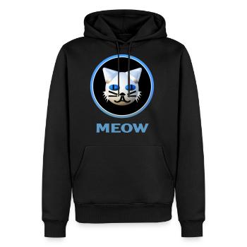 Cat mustache - Men's Premium Hoodie - black - Front - Nico (187cm) & Julia (174cm)