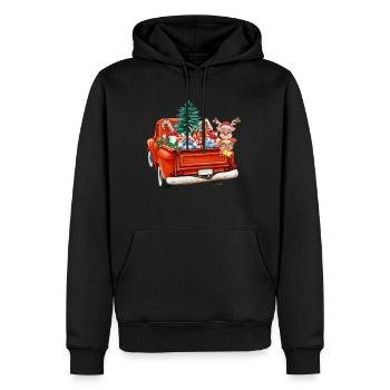 Merry Christmas - Men's Premium Hoodie - black - Front - Nico (187cm) & Julia (174cm)