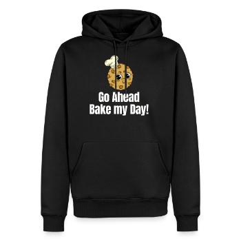 Go Ahead Bake My Day! Pastries Sweets Sourdough - Men's Premium Hoodie - black - Front - Nico (187cm) & Julia (174cm)
