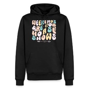 Weekends Are For Horse Shows Equestrian horseback - Men's Premium Hoodie - black - Front - Nico (187cm) & Julia (174cm)