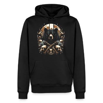 scary bear - Men's Premium Hoodie - black - Front - Nico (187cm) & Julia (174cm)