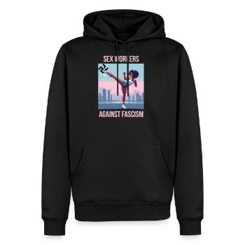Sex workers against fascism - Men's Premium Hoodie - black - Front - Nico (187cm) & Julia (174cm)