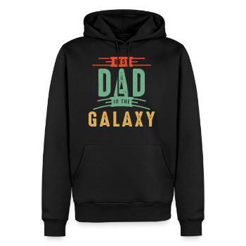 Father Day Best Papa Worlds Best Dad In The Galaxy - Men's Premium Hoodie - black - Front - Nico (187cm) & Julia (174cm)