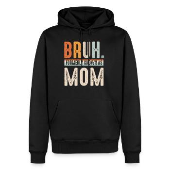 Bruh formerly known as - Men's Premium Hoodie - black - Front - Nico (187cm) & Julia (174cm)