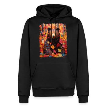 Season Fashion Clothes Premium - Men's Premium Hoodie - black - Front - Nico (187cm) & Julia (174cm)