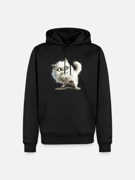 Funny Cat - Men's Premium Hoodie - black
